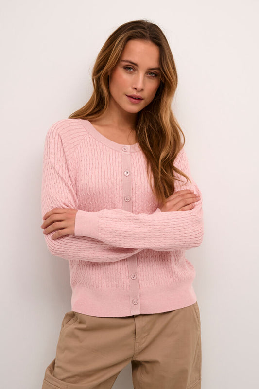 CUBALU ANNEMARIE CABLE CARDIGAN rosa - Culture 50110770