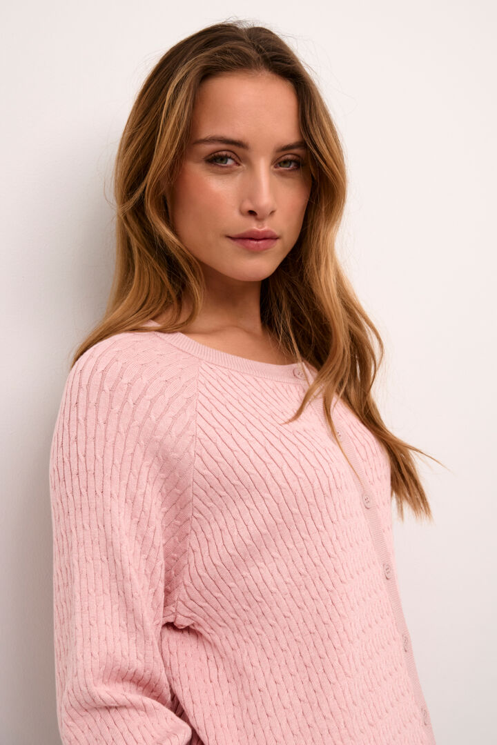 CUBALU ANNEMARIE CABLE CARDIGAN rosa - Culture 50110770