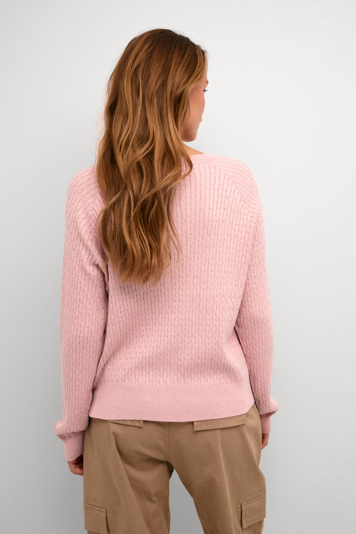 CUBALU ANNEMARIE CABLE PULLOVER GENSER rosa - Culture 50110771