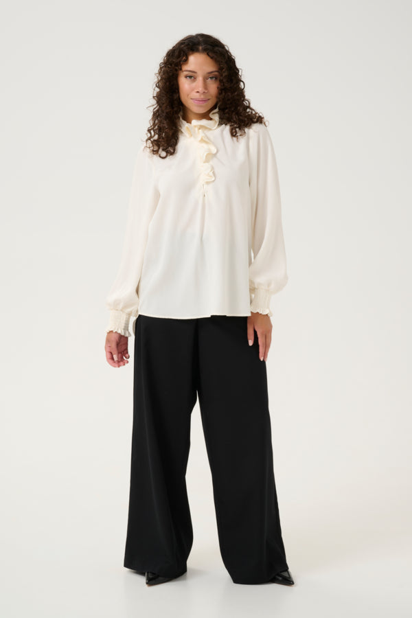 CUCAMUSA FLOUNCE SHIRT offwhite - Culture 50111309