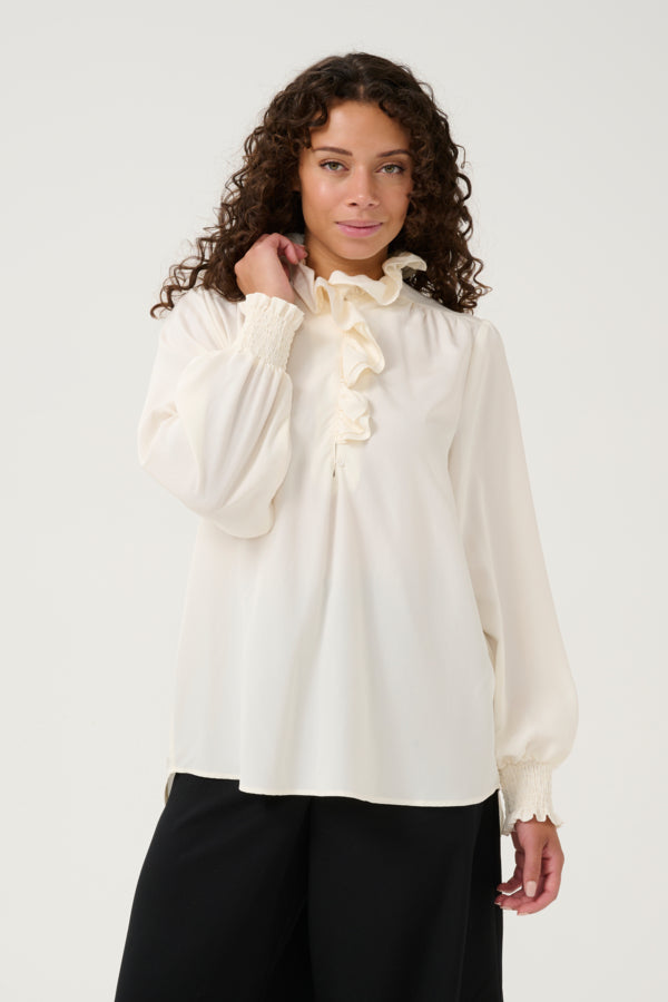 CUCAMUSA FLOUNCE SHIRT offwhite - Culture 50111309