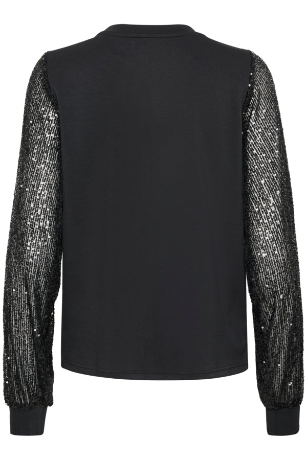 CUSULA CHABRINA SEQUINS BLUSE black - Culture 50111314