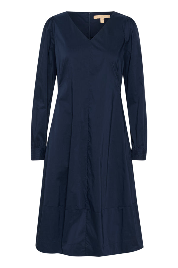 CUANTONIETT V-NECK DRESS blue - Culture 50111362