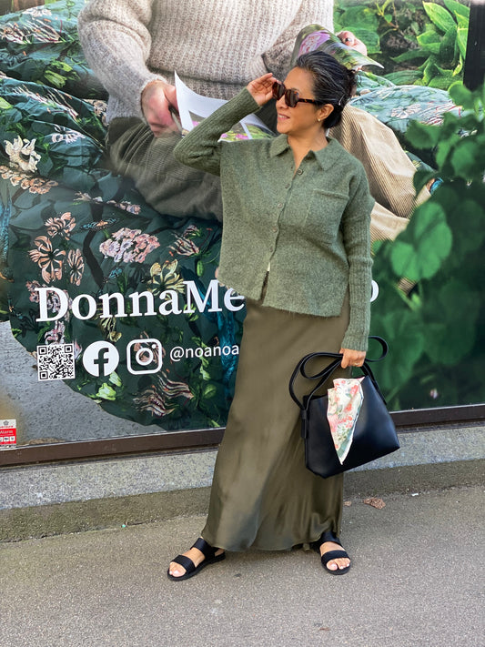 LONG SKIRT Olive military - Rah Oslo 424418