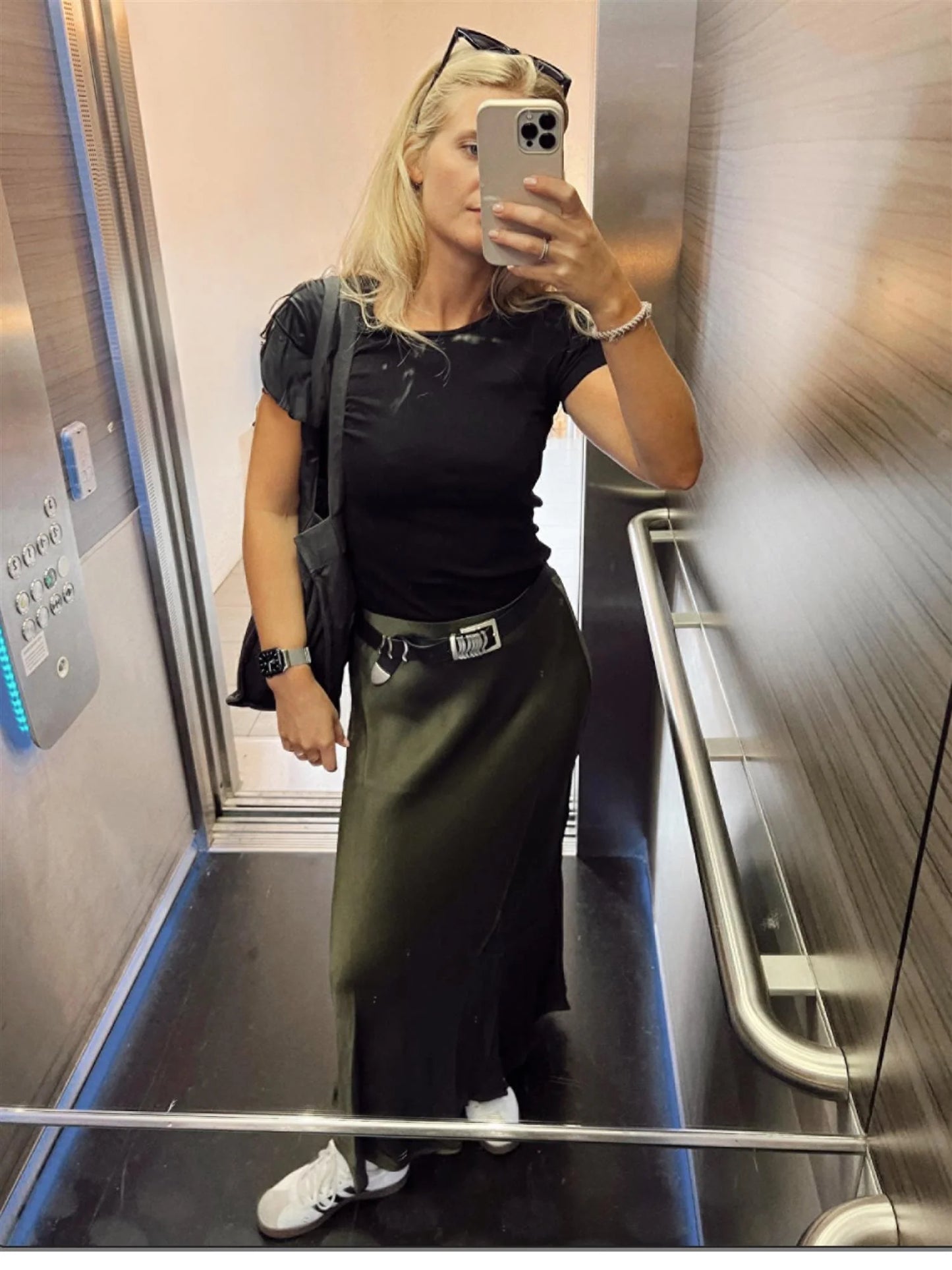 LONG SKIRT Olive military - Rah Oslo 424418