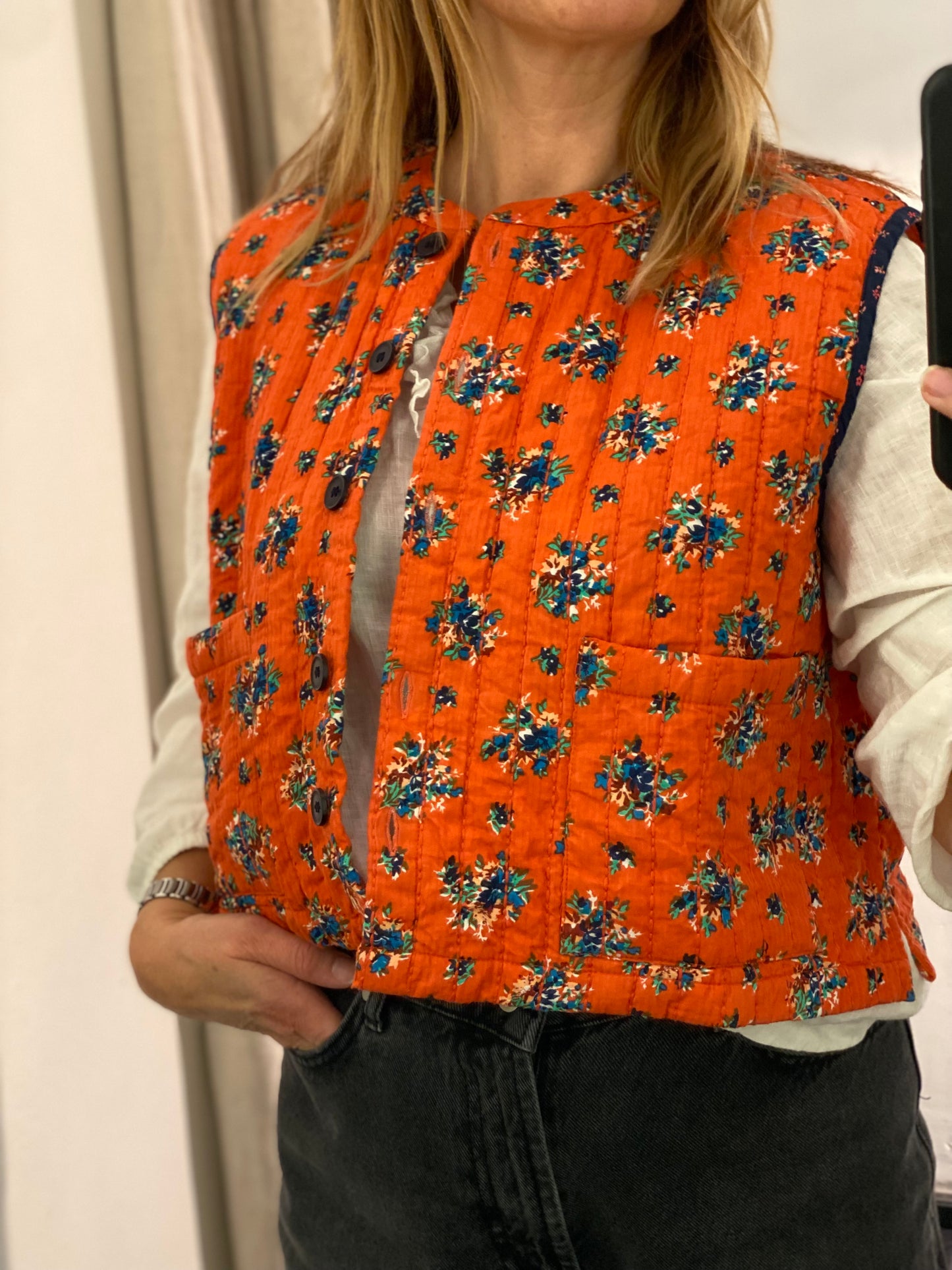 BLOOMING SHORT WAISTCOAT VEST - Habiba WQ1029