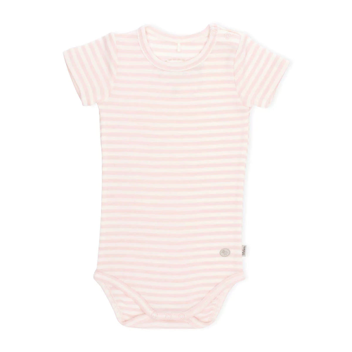 ULLBODY KORT ERM STRIPER rosa - Lillelam UW001341-0406