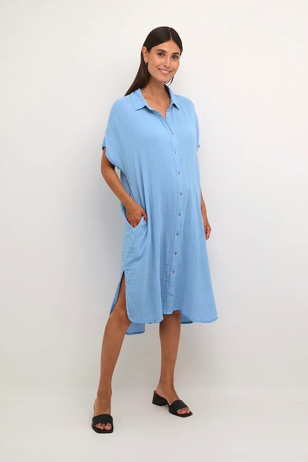 CUELINA KAFTAN KJOLE blå - Culture 50109576