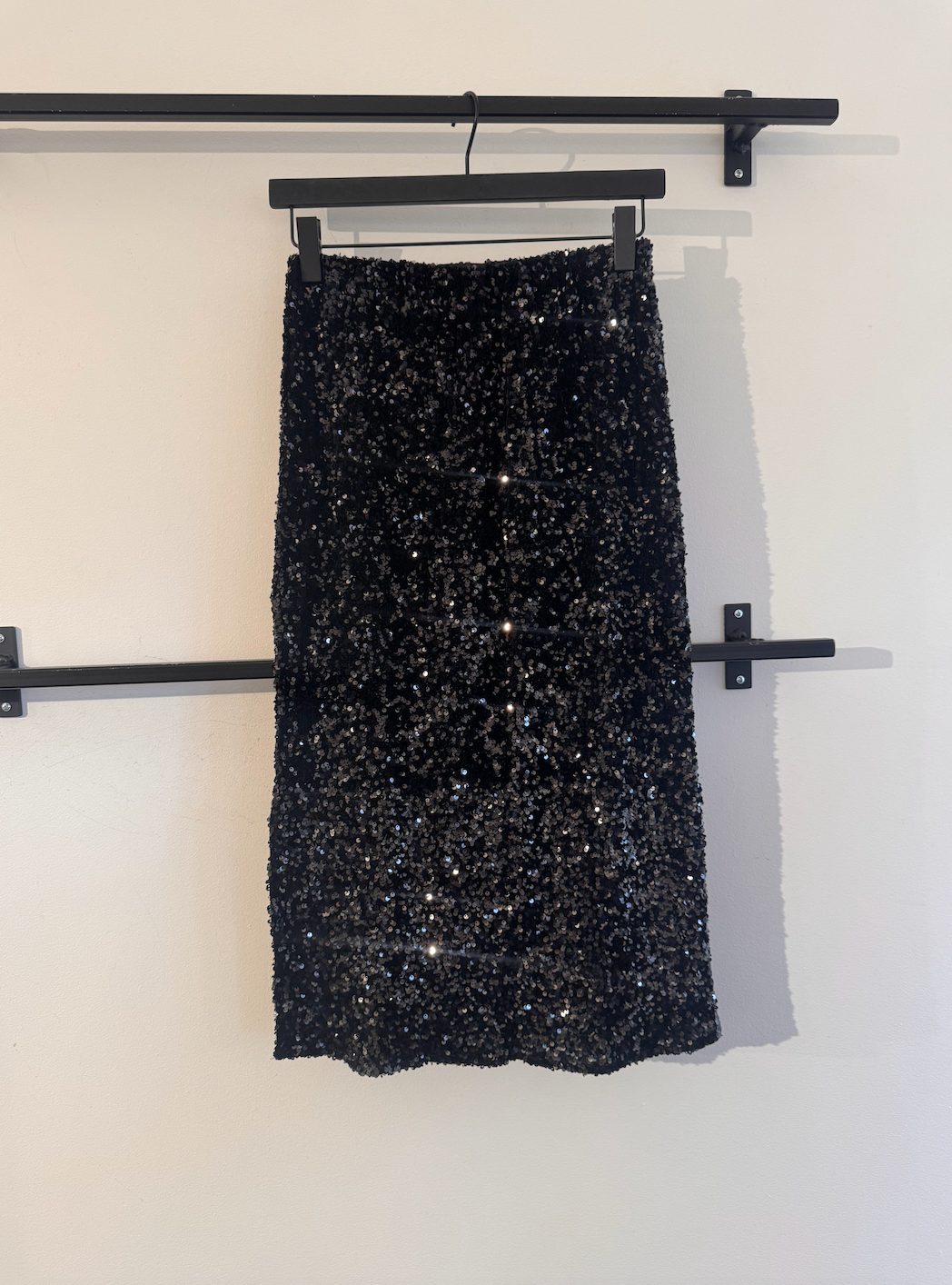 SKIRT SEQUINS sort - Rah Oslo 125918